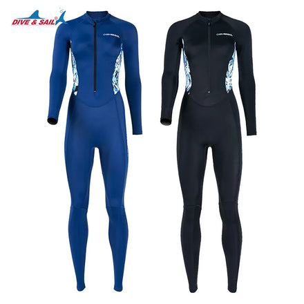 DIVE&SAIL Manufacturer Front Zipper Women One-piece UPF50+ Spandex Swimwear Rash Guard Swimming