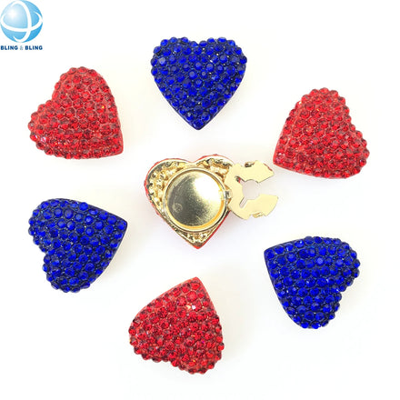 Women Heart Shape Shirt Button Cover Detachable Button Clip Jewelry for Ladies Blouse Wedding Bridal Valentine Gift