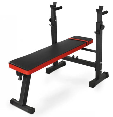 Foldable Metal Barbell Bench-Indoor Weightlifting Fitness Equipment with 200KG Capacity Unisex Home Gym
