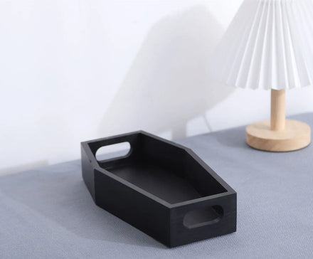 Coffin Tray Cupcake Stand Dessert Display Holder Spooky Gothic Home Decor for Cosmetics Crystal Candles or Bathroom Pen Holder