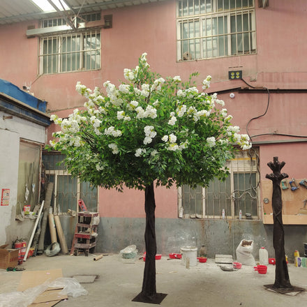 JCF119 White Fake Japanese Cherry Blossom Tree Wedding Decoration Table Centerpiece Artificial Tree Plant