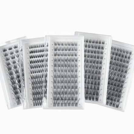 Handmade Customized Individual Soft Mink Lash Cluster Kit Super Thin Band Natural Feather Wholesale Individual Made Human Hair