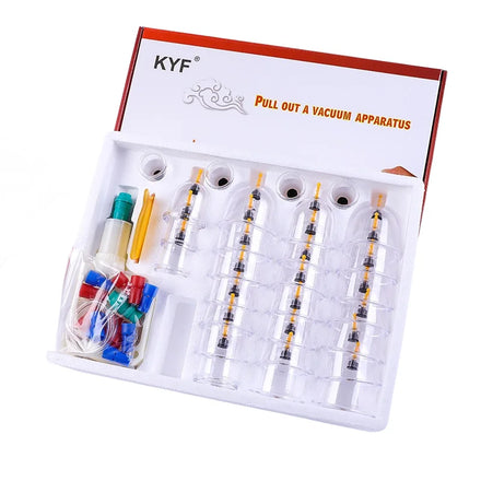 Traditional Chinese Medical Apparatus-No Fire Hijama Ventouses Therapy Set 32 Pcs Cupping Therapy for Body Applicable Apparatus