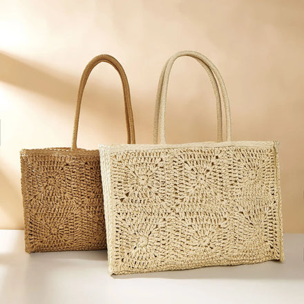 Travel Large Exquisite Vacation Luxury Trendy Raffia Summer Women Straw Woven Tote Bag Beach Large Straw Tote