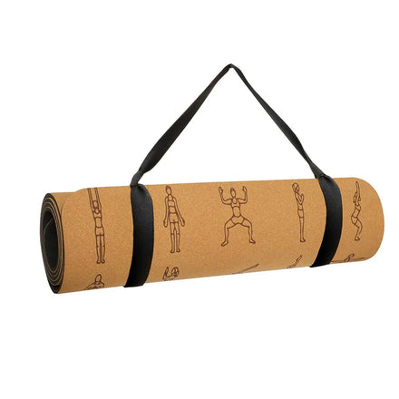 Wholesale Non Slip Cork Rubber Yoga Mat Set Custom Print Eco Friendly TPE Yoga Mats Durable Waterproof Custom Logo for Fitness