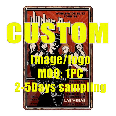 Custom Vintage Metal Tin Signs UV Printed Retro Wall Art Poster for Home & Business Decor Wholesale