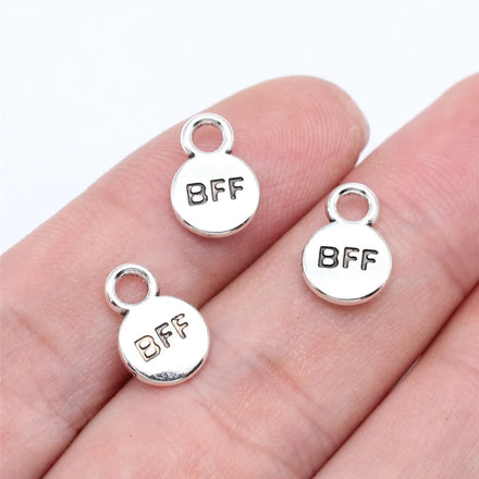 AA016006 Bff Charm Pendant Jewelry Making Enamel Best Friend Charms for DIY Bracelet