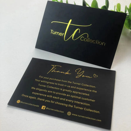 Luxury Custom Thank You Card Greeting Cardthank You Stickers and Thank You Cardsblack Thank You Card for Small Business