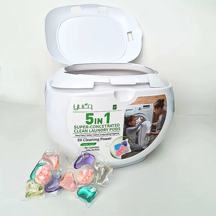 Eco-Friendly 5 in 1 Laundry Detergent Pod Plant Based Faster Dissolution No Phosphorus Bleach-Free Detergent Booster With Enzyme