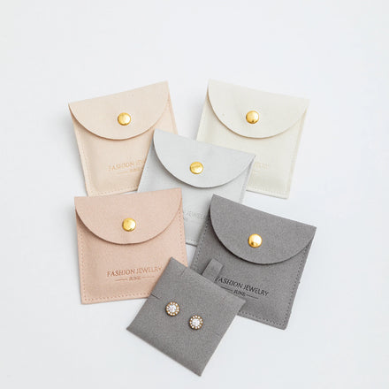 Pouch 8*8cm Insert 6*6cm 4 or 5 Colors Microfiber Jewelry Package Set Pouch with Insert Pad for Earring Necklace Bracelet