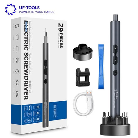 Mini Electric 29 in 1 Precision Screwdriver Set Small Cordless Power Screwdriver with LED Light 24 Magnetic Bits Battery Powered