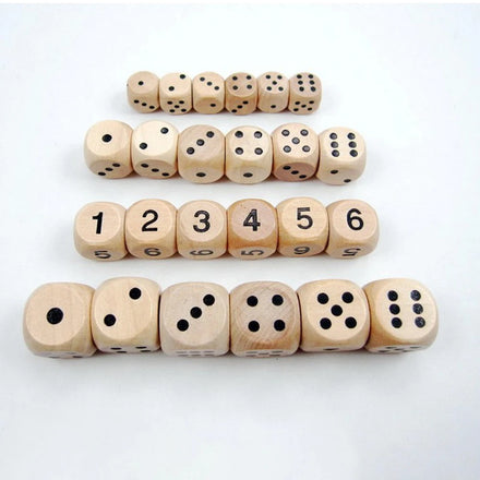 Zwarte Beer Wooden Custom Dice D6 Rounded Corners Multi-Size Game Dice with Custom Printing/Engraving