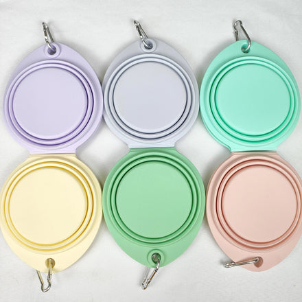 Kadandi Wholesale Pet Supplier Luxury 2 in 1 Dog Water Food Bowl Travel Portable Collapsible Silicone Dog Bowl