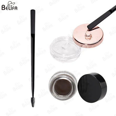 Highly Recommend Eyebrow Gel Spatula Brush Dual Ended Spoolie Spatula Brush Private Label Customized Brow Gel Freeze Applicator