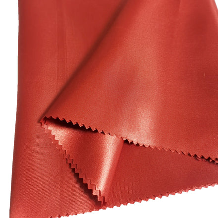Factory Stock 100% Polyester Breathable Twill Silk Mikado Satin Fabric for Wedding/Dress Curtain Bag-Lightweight Plain Dyed