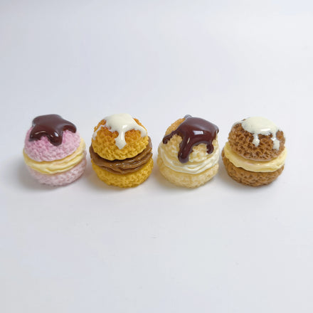 100Pcs Miniature Resin Cream Cake Hamburg Flatback Cabochons Simulation Food Scrapbooking DIY Embellishment Decoration Crafts