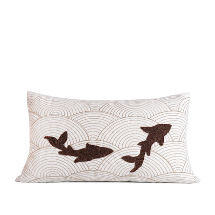 Tiff Home Custom Embroidered Modern Style 30*50cm Cotton Linen Throw Pillow Animal Pattern Cushion Cover Portable