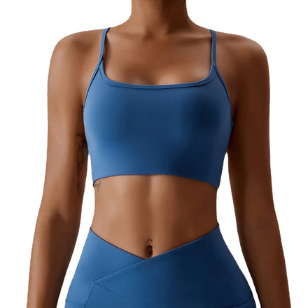 Professional Customized High End Quality Women Fitness Gym Stretch Vest Running Athletic Sports Backless tank Tops Bra