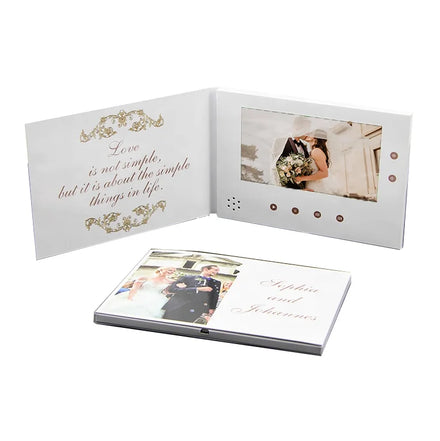 Best Sellers Custom Print Music Greeting Catalogue LCD Wedding Invitations Cards for Promotion Mailer Video Brochure Paper Angel