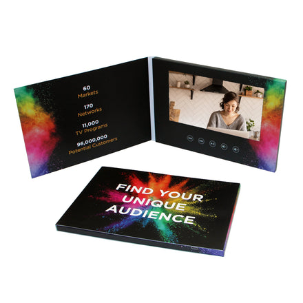 Custom Cardboard Greeting Message Gift Screen Mailing Card for Business Advertisement Promotion Video Brochure