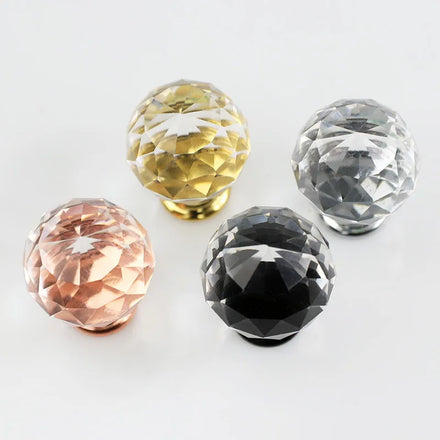 25mm Clear Crystal Furniture Cabinet Drawer Pull Knob Crystal Cabinet Pull handles