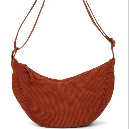 Stock New Style Waterproof Corduroy Fabric Outdoor Leisure Workout Running Chest Fanny Pack Crossbody Waist Bag Unisex Zipper