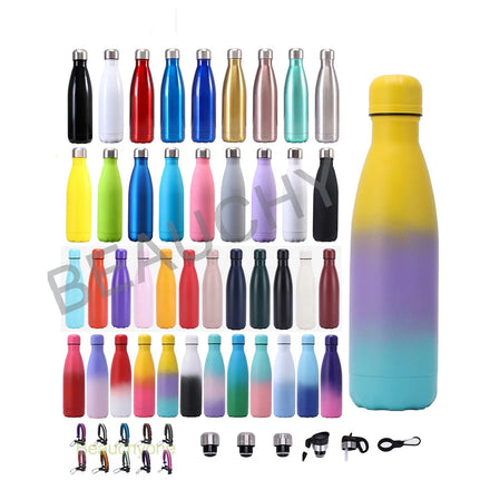 OEM ODM Stainless Steel Water Bottles BPA Free Double Wall Vacuum Flask Cola Bottle Insulated Stainless Steel Water Bottle