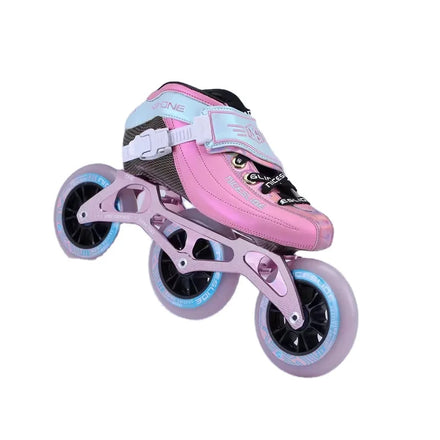 Professional Carbon Fiber Roller Racing Speed Skates Shoe with 100mm*4/110mm*3/110mm*4