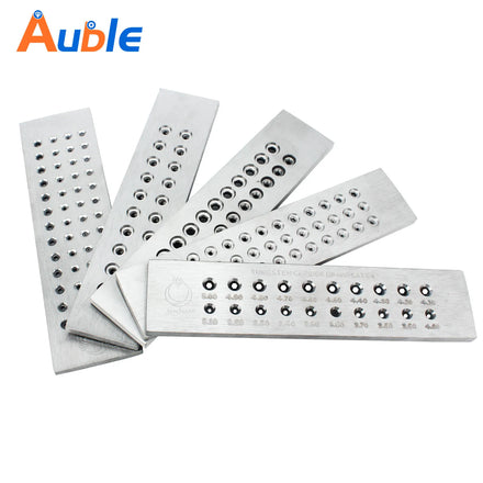 Auble Tungsten Carbide Square/Half Shape 0.26-9.0mm 20/50 Holes Stainless Steel Metal Drawing Plate Jewelry Tool