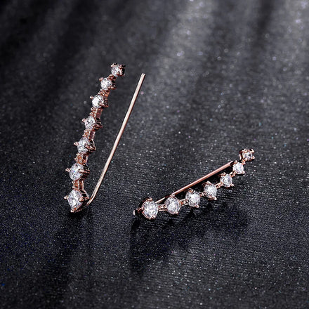 CAOSHI Chic All Match Trend Earrings Female Daily Wearable Jewelry with Dazzling Cubic Zirconia Fashion Design Accessories Gift