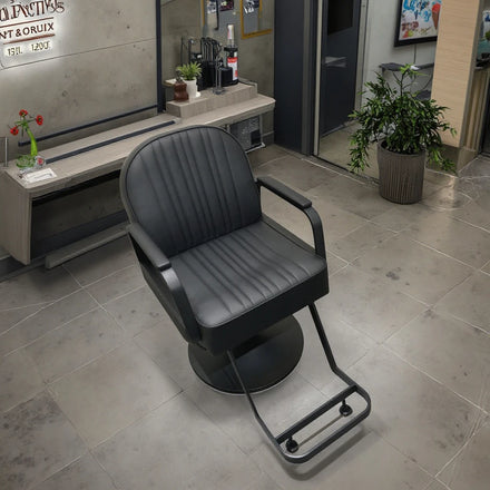 Beauty Barbershop Modern Salon Equipment Furniture Ergonomic Barber Chair PU Leather 360 Degree Rotation Hydraulic Pump