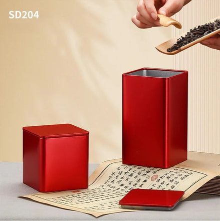 Customize 85*85*H150mm Package Tin Box Cans Square Container Jar Empty Metal for Loose Food Cake Tin Tinplate Package Pp Bag