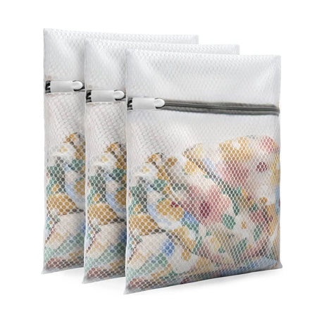 Zippered Mesh Laundry Bag Polyester Wash Coarse Net Laundry Basket Laundry Bags for Washing Machines Bra Bag