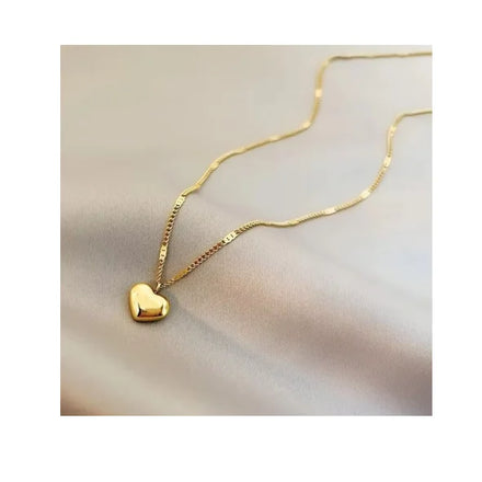 Cheapest Simple Summer Gold Plated Love Heart Pendant Necklace Wholesale for Mom and Valentine's Day Gift