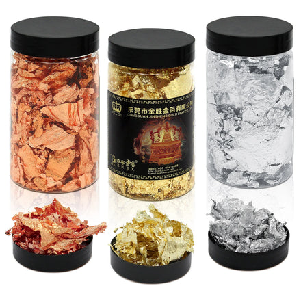 72g/set Gold-Plated Copper Zinc Leaf Flakes UV Printing Resin Art Nail Art Painting Slime Jewelry Badge Emblem Handmade