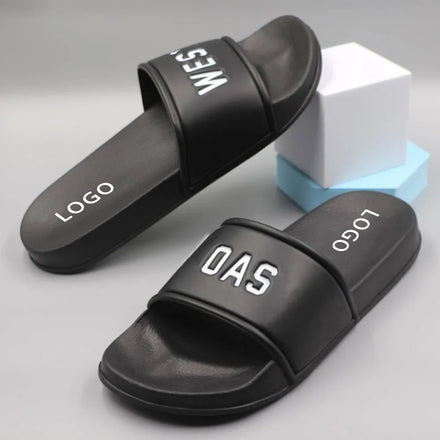 Customized Unisex Summer Slippers Concave Convex Style Custom Logo Solid Color Waterproof Plush Custom Printed Winter Sandals