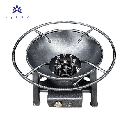 Lyroe Cheap Price Large Pot Automatic Ignition Lpg Gas Burner Multifunction Standing Cast Iron Gas Cooktops Stove
