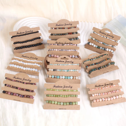 Fashion Bracelet White Opal Stone Bracelets Natural Stone Labradorite Tiger Eye Beads Elastic Rope Bracelet Jewelry Men Women