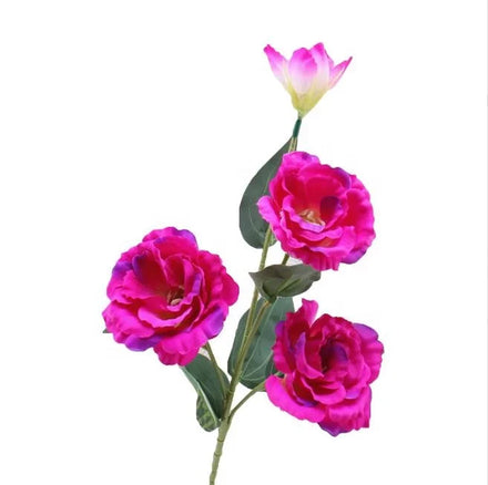 Hot Selling 4 Heads Silk Artificial Lisianthus Flowers for Sale