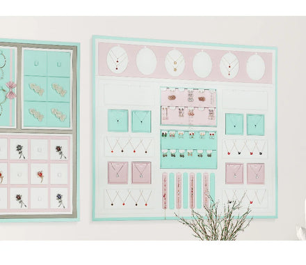 Minimalist Style Pendant Display Stand Macaron Earring Rack Wall Mount Jewelry Display for Retail Shop