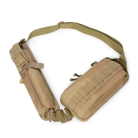 Waterproof Tactical Shoulder Pouch EDC Flashlight & Key Holder MOLLE Fanny Pack for Backpack Straps Tool Chest Bag