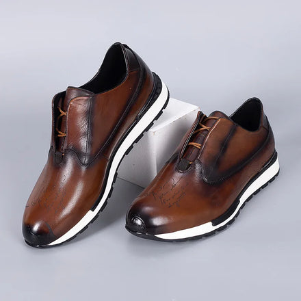 Luxury Casual Light Weight Genuine Leather Comfort Autumn Fashion Wedding Office Sport Dress Men's Shoes