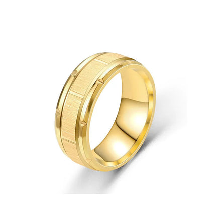 2024 Trendy Jewelry Gold Silver Plated Stainless Steel Polished Men Rings Gold Plated Rings Stainless Steel Rings for Men