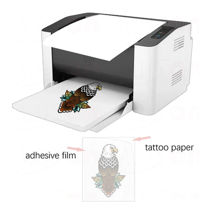 A.DSon A4 Size Temporary Clear Water Transfer Slide Decal Tattoo Paper for DIY Design Compatible with Inkjet & Laser Printers
