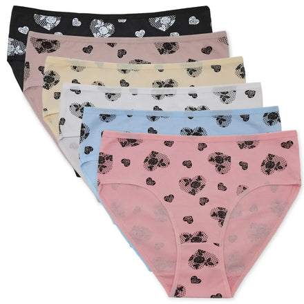 2XL~ 4XL Fat Women Large Size Printed Breathable Cotton Plus Size Panties for Women