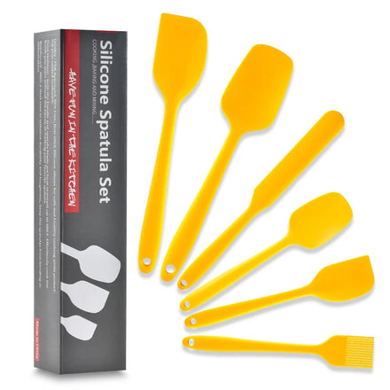 DFY 6-Piece Eco-Friendly Silicone Scraper Set Dishwasher Oven Safe Kitchen Utensils for Baking Pastry Tools Hotel Restaurant Use