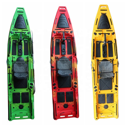 Vicking 12.5ft Single Person Sit-top LLDPE Material Kayak with Foot Pedal Electric Trolling Motor Top Fishing ORCA Canoe 2 Years