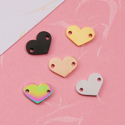 Factory Customized Personalized Mirror Polished Stainless Steel Hollow Pet Blank Heart Tungsten Fine Pendants Charms
