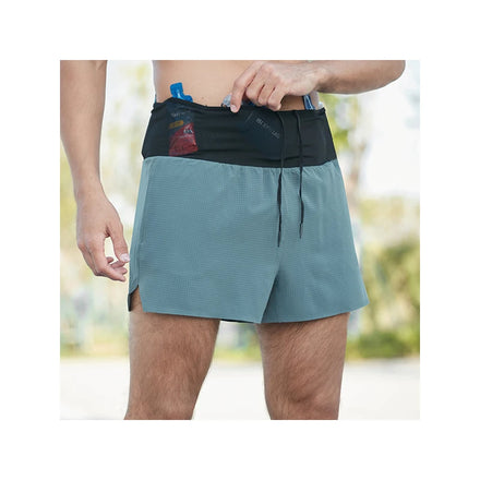 Men's Two-Layer Running Shorts Solid Color Gym Shorts for Marathon & Cross-Country Training Quick-Drying Casual Fitness Pants