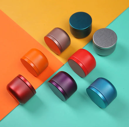 Metal Round Cosmetic Tins Empty Candles Cans Storage Jars with Lids for Lip Balm Salve Spices